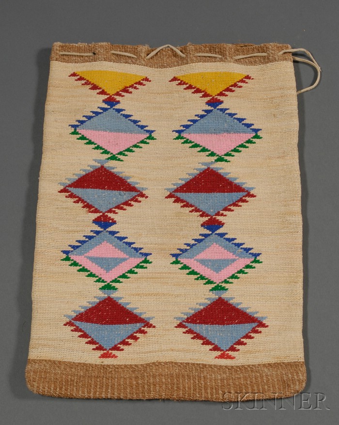 Appraisal: Plateau Polychrome Cornhusk Bag c first quarter th century each