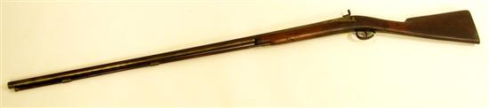 Appraisal: American muzzleloader shotgun with back action lock working walnut stock