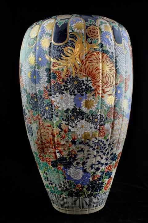 Appraisal: JAPANESE SATSUMA PALACE VASE Edo period circa and signed Hododa