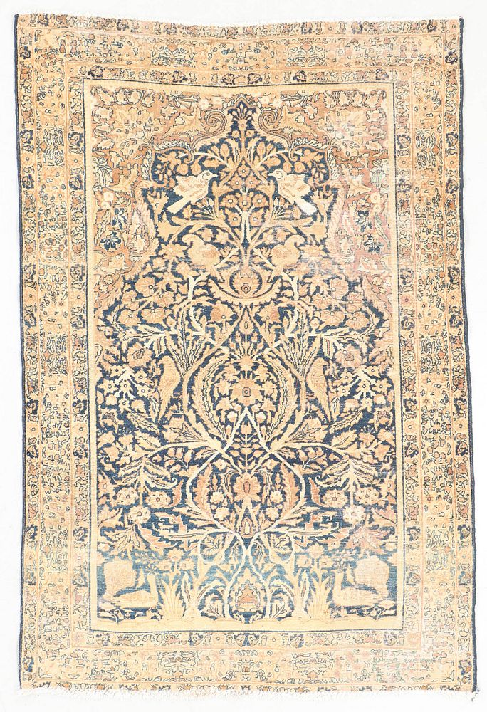 Appraisal: Antique Lavar Kerman Prayer Rug Persia ' '' x '