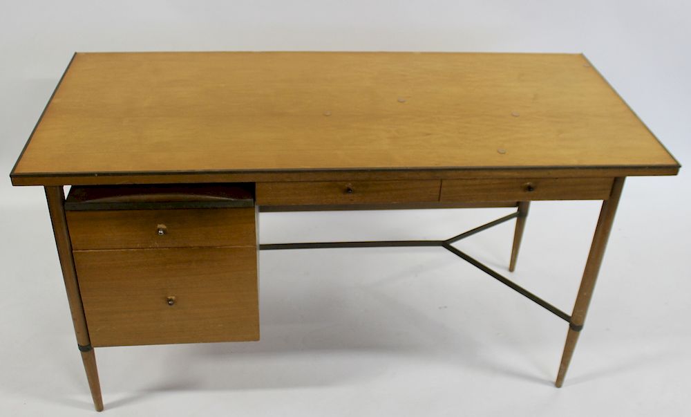 Appraisal: MIDCENTURY Paul McCobb Desk Paul McCobb executive office desk with