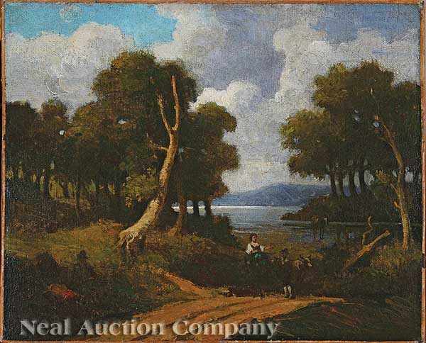 Appraisal: Richard Clague French New Orleans - Idyllic Landscape with a