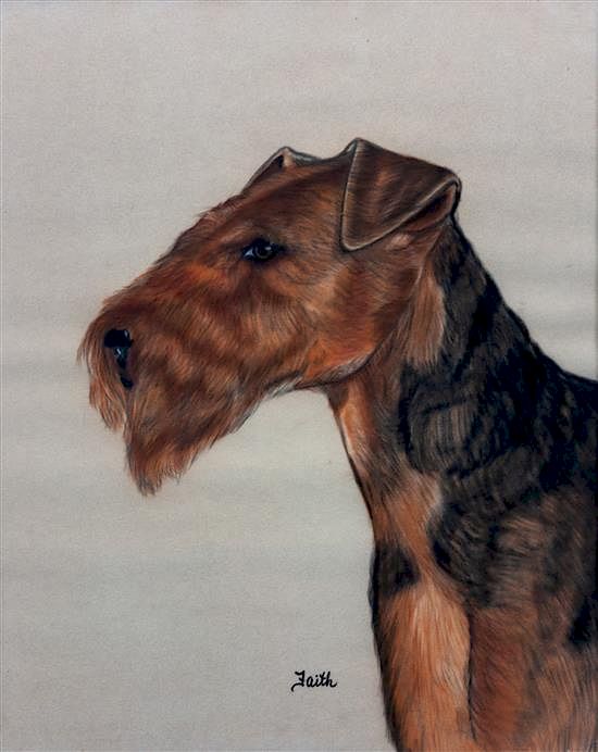 Appraisal: A Pastel of a Welsh Terrier x inches A Pastel