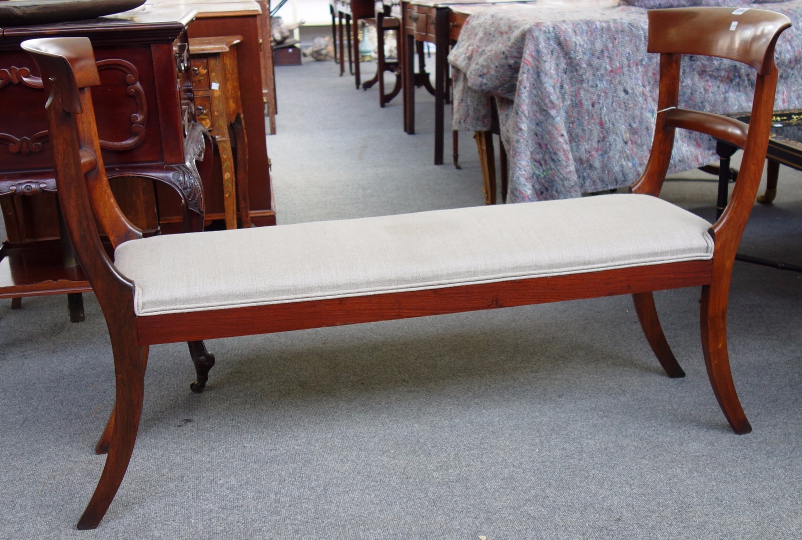 Appraisal: A made up th century rosewood chair back window seat