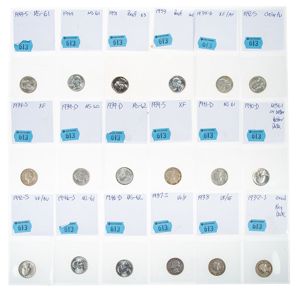 Appraisal: Nice Washington Quarter Group -S to Proof -S G -D