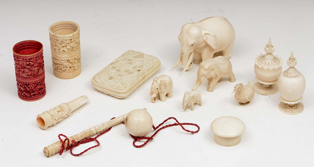 Appraisal: A TH CENTURY JAPANESE IVORY CARVING IN THE FORM OF