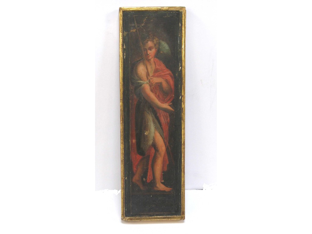 Appraisal: Altarpiece in the th Century Manner A saint wearing a