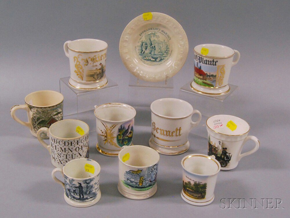 Appraisal: Group of Mostly Miscellaneous Mugs including an ABC plate and