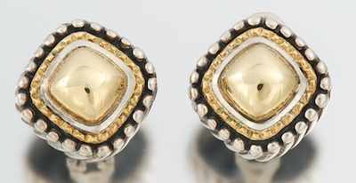 Appraisal: A Pair of Alisa k Gold and Sterling Silver Earrings