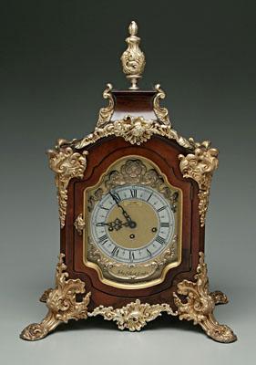 Appraisal: John Ellicott shelf clock figured wood with elaborate ormolu mounts