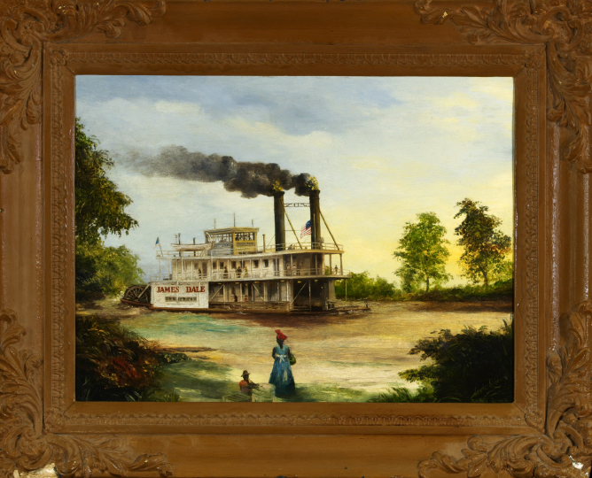 Appraisal: Charles Lissmore British th Century Steaming on the Bayou oil