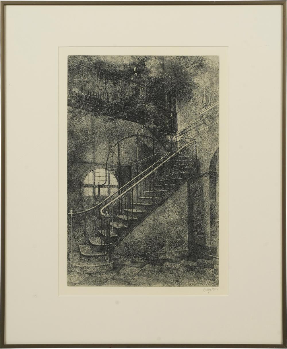 Appraisal: PETER WINSLOW MILTON B THE JOLLY CORNER II etching and