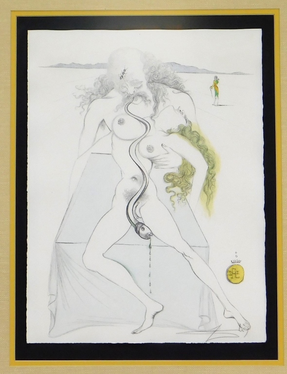 Appraisal: SALVADOR DALI ILLUSTRE CASANOVA NUDE ENGRAVING France Spain - L'amour