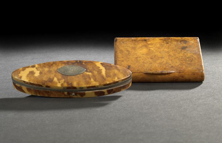 Appraisal: Group of Two Cases one an English silver-mounted tortoiseshell box