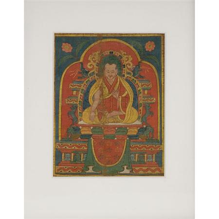 Appraisal: Tibetan Tanka of a Kagyu Lama Estimate -