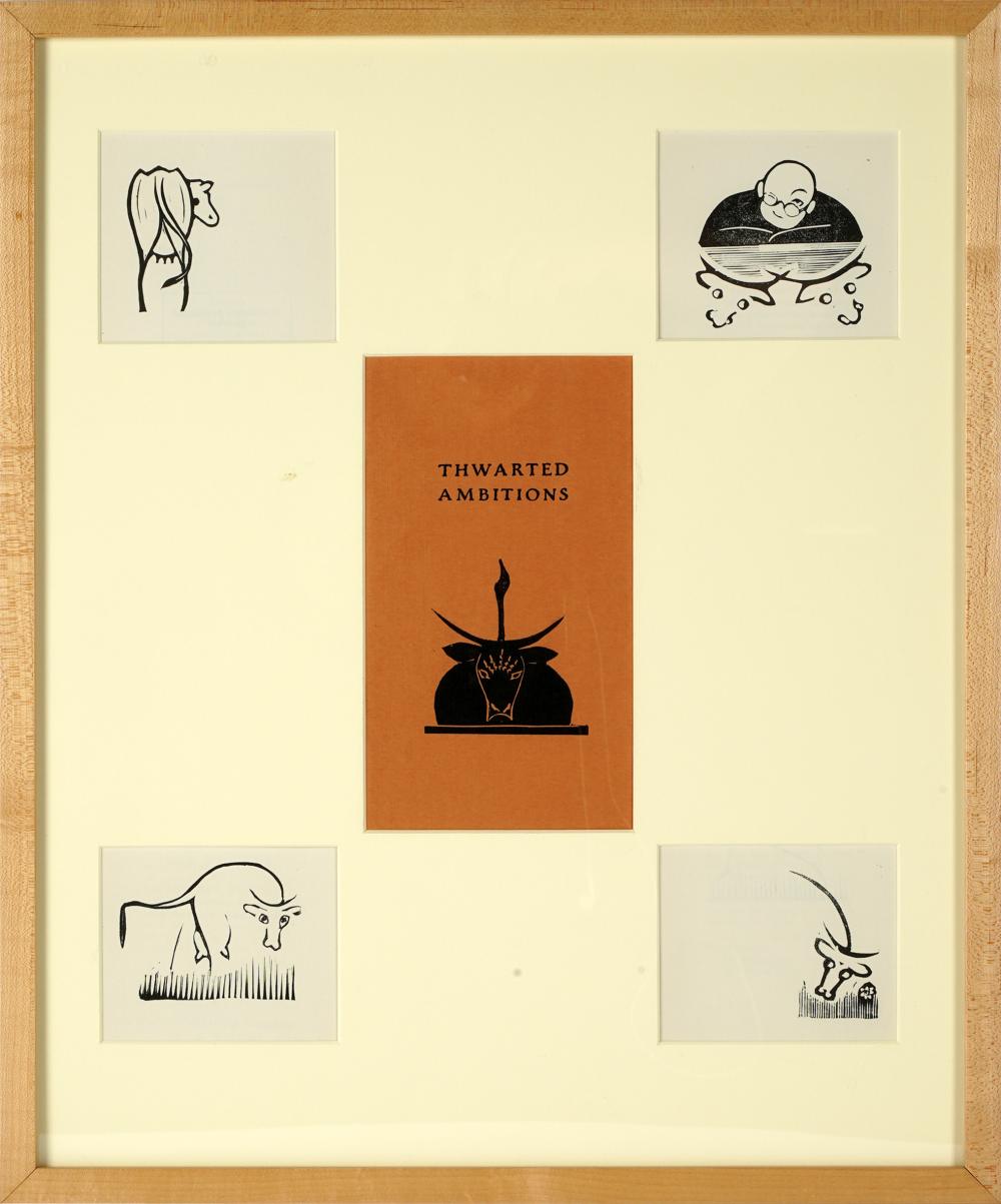 Appraisal: WHARTON HARRIS ESHERICK - FOUR BOOK PRINTStaken from Thwarted Ambitions