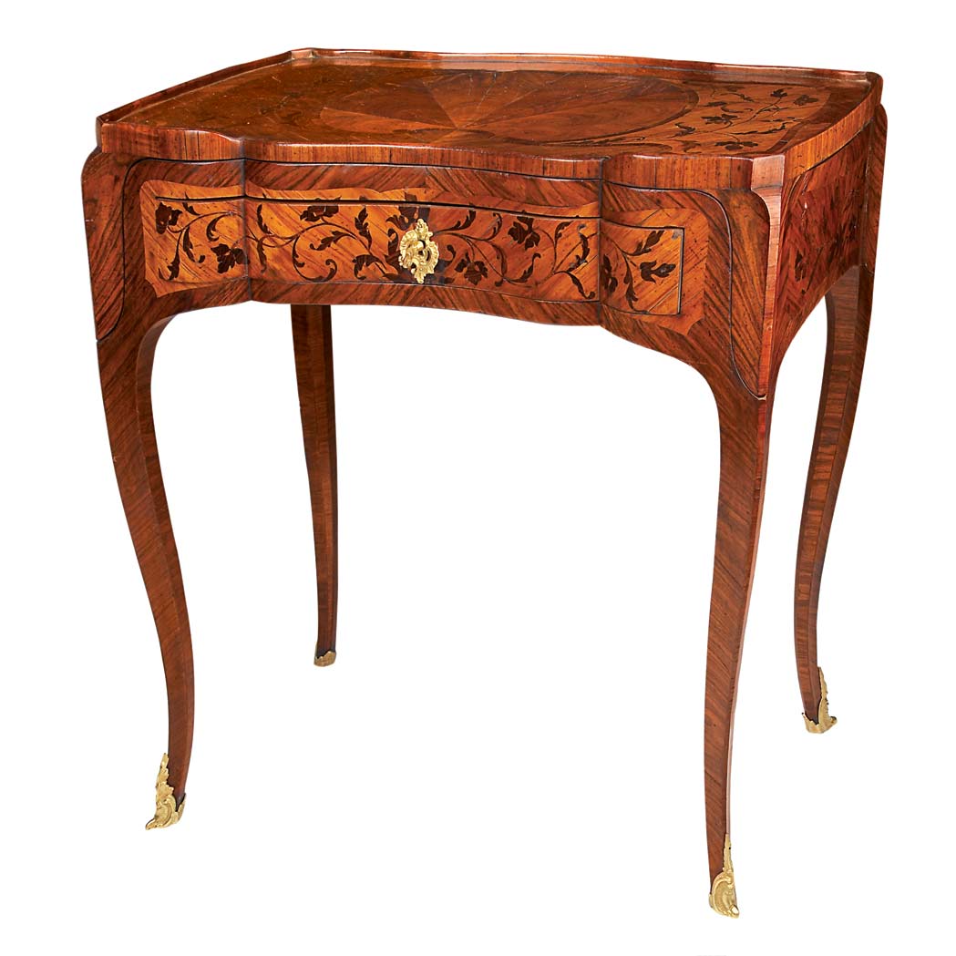 Appraisal: Louis XV Style Gilt-Bronze Mounted Tulipwood and Bois de Bout