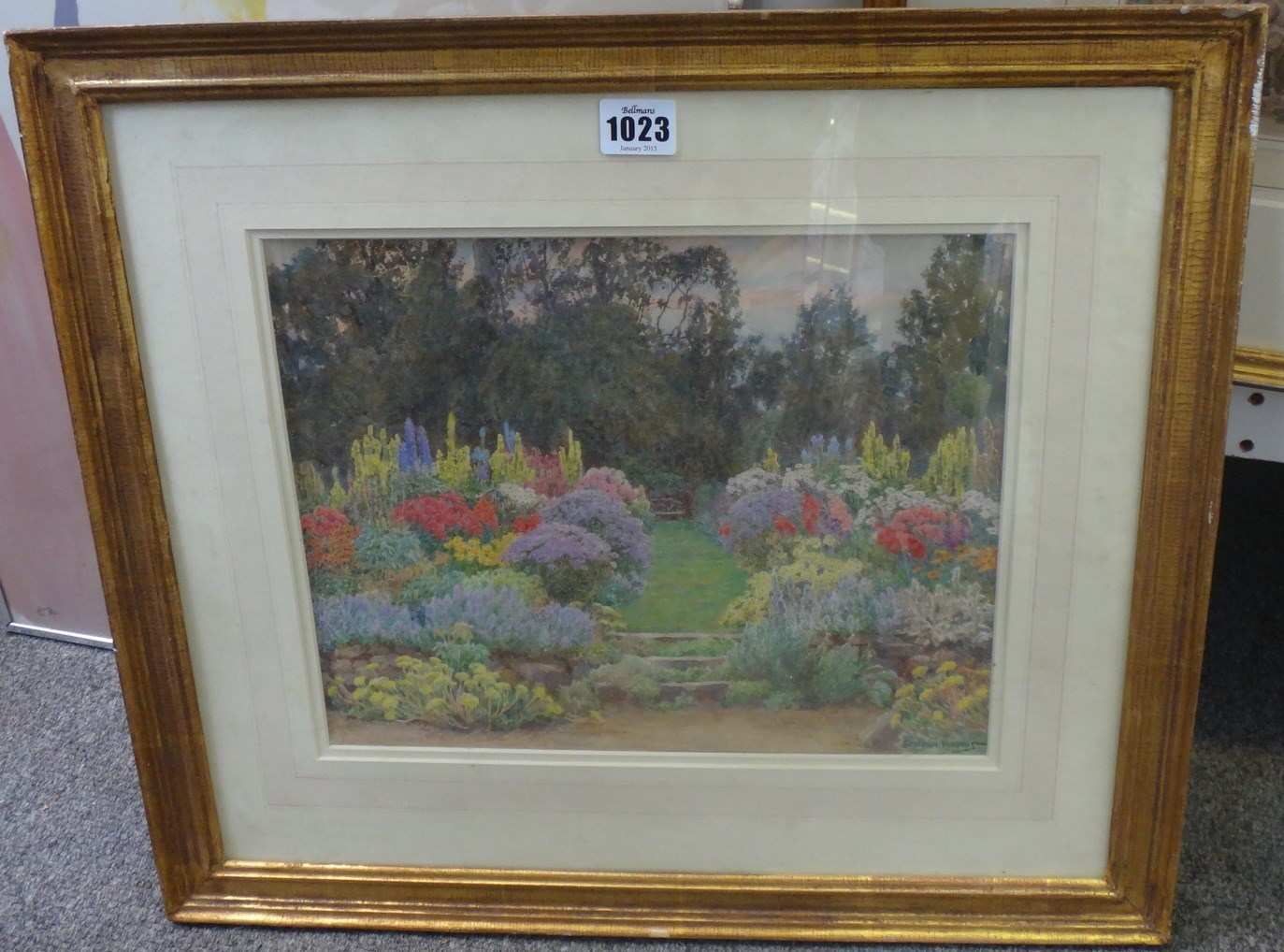 Appraisal: Beatrice Parsons - Sunset 'Oaklands' Rugeley watercolour signed cm x