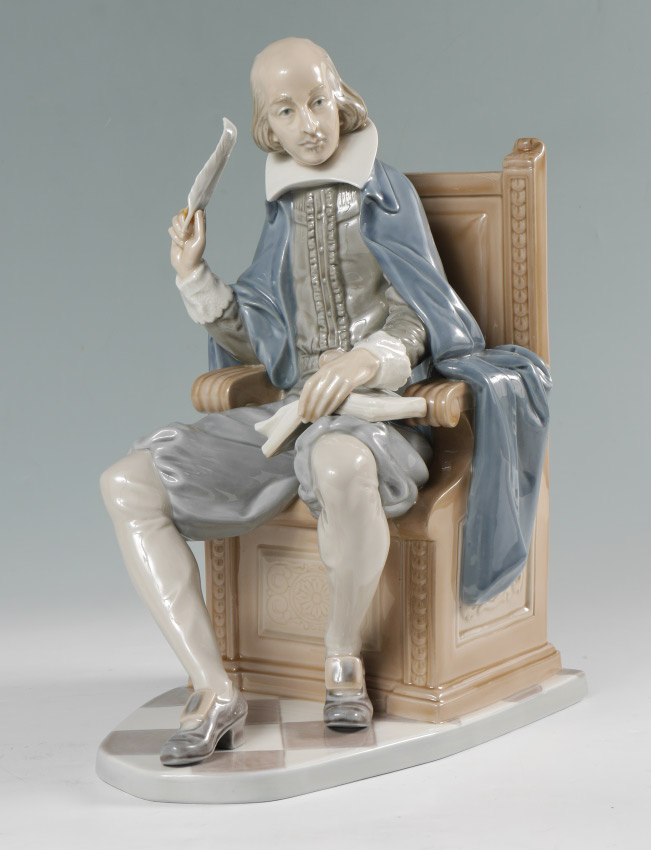 Appraisal: LLADRO PORCELAIN LE FIGURINE SHAKESPEARE Limited Edition Salvador Furio sculptor