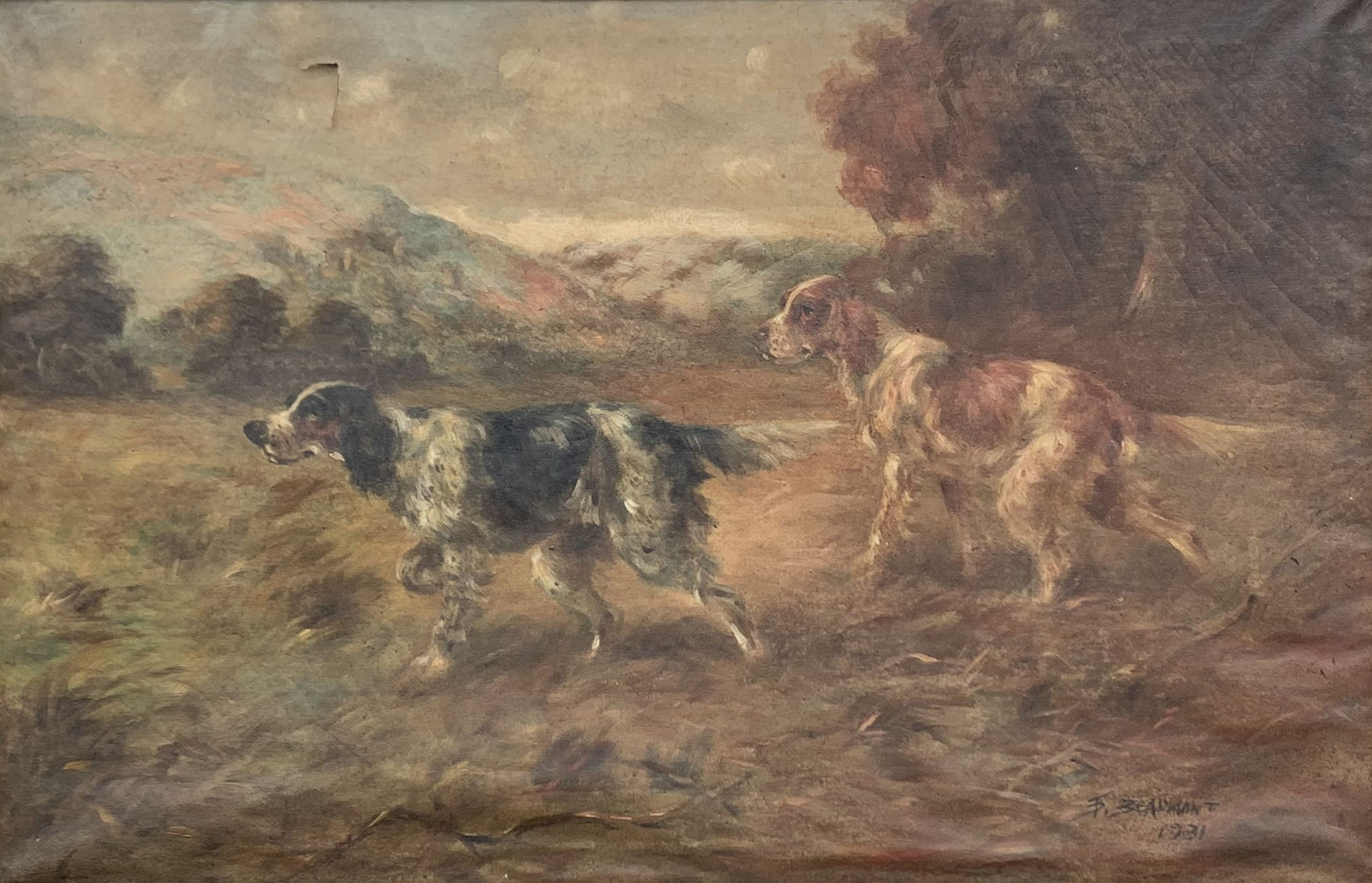 Appraisal: BEAUMONT Thomas Dalton Canadian b Hunting Dogs Setters in a