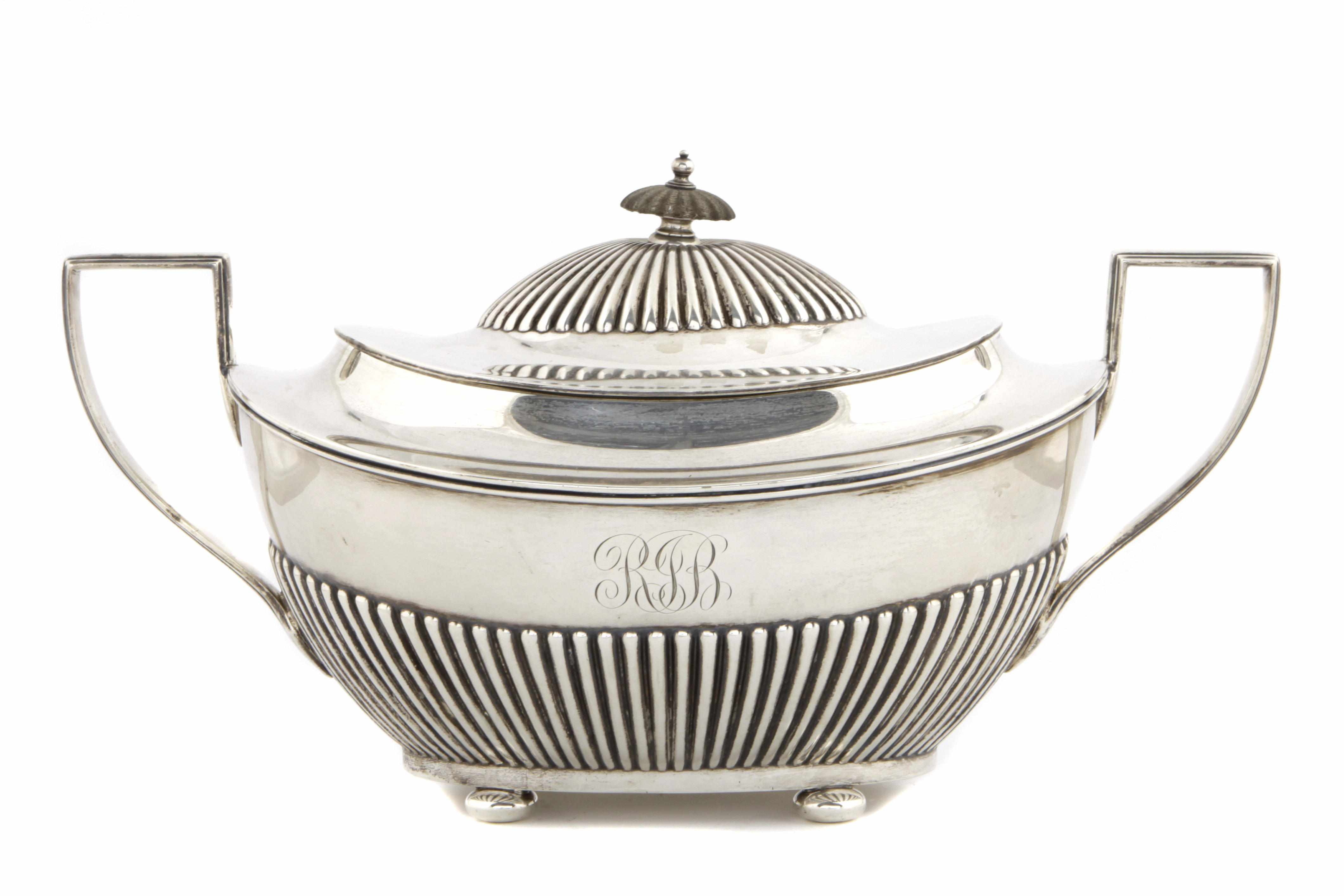 Appraisal: A Gorham sterling silver tureen Monogrammed ''RJB'' height in width