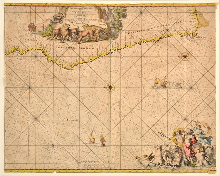 Appraisal: TH CENTURY SEA CHART OF AFRICA DE WIT FREDERICK -