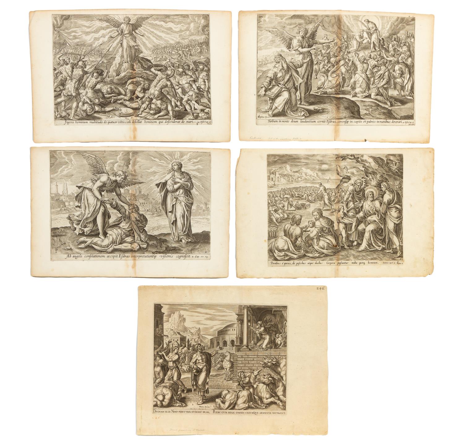 Appraisal: OLD MASTER UNFRAMED RELIGIOUS ENGRAVINGS PC Various artists selection of