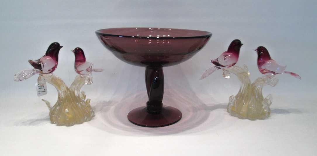 Appraisal: THREE-PIECE ASSEMBLED MURANO GLASS CONSOLE GROUP Venetian island of Murano