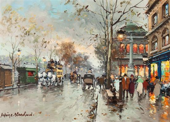 Appraisal: Antoine Blanchard French - Paris oil on canvas signed Antoine