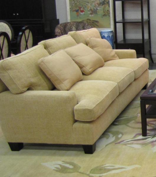 Appraisal: Barbara Barry by Baker Furniture Sofa three-cushion with loose back