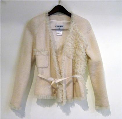 Appraisal: Cream boucle knit jacket ChanelEstimate -