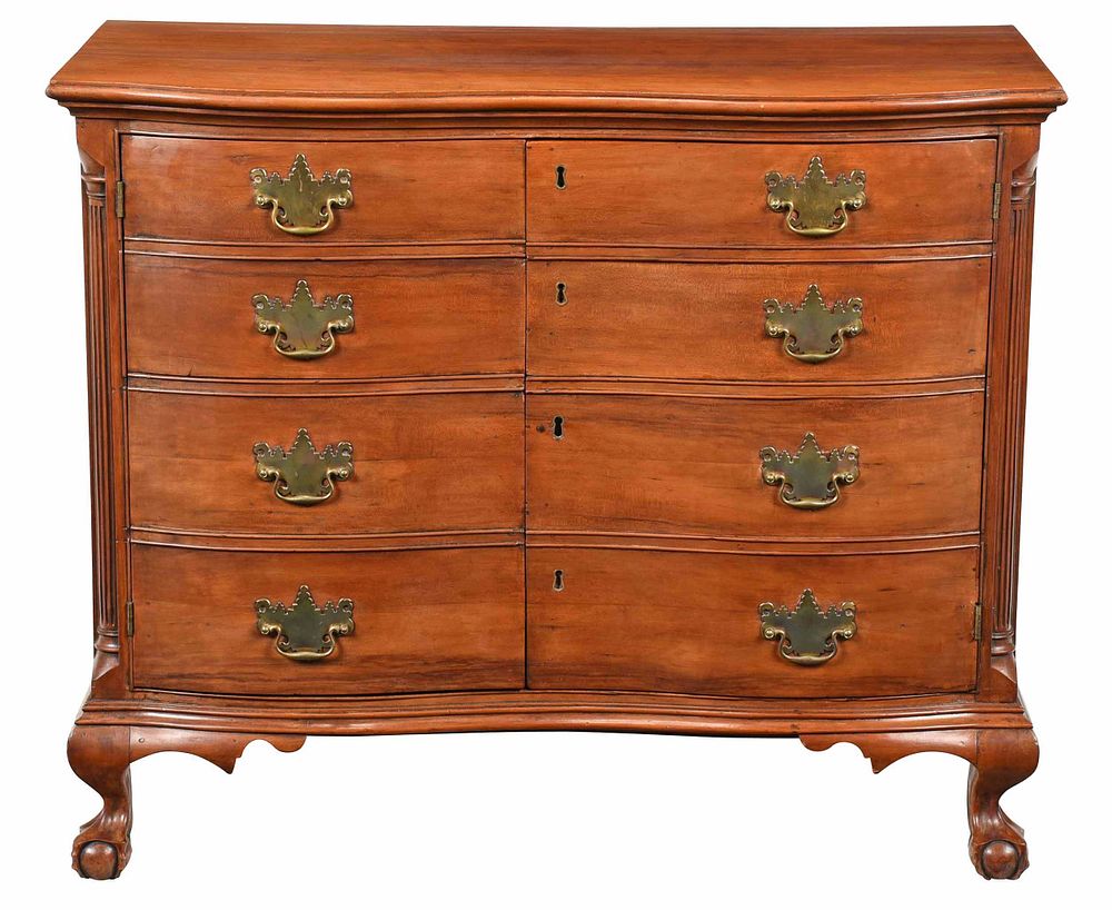 Appraisal: Rare Connecticut Oxbow Faux Drawer Cabinet probably Litchfield County th