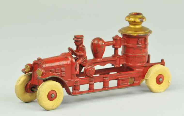 Appraisal: KENTON FIRE PUMPER Cast iron painted in red overall gold