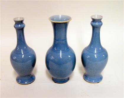 Appraisal: Three Chinese clair-de-lune glazed porcelain vaseslate th century