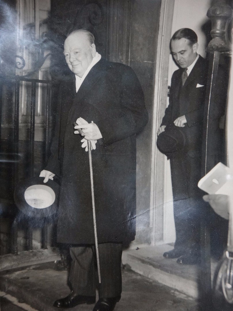 Appraisal: WINSTON CHURCHILL - press photographs b w mostly x ins