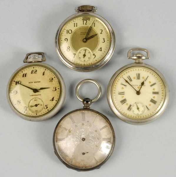 Appraisal: Lot of Open Face Pocket Watches Description Includes one New