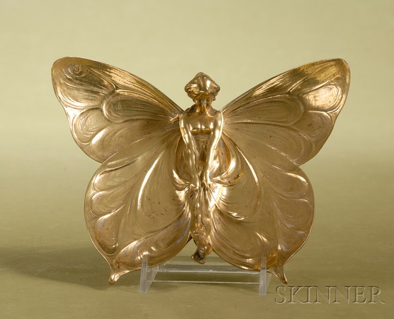 Appraisal: Viennese Bronze Fairy-form Wall Plaque signed Otto Rimke to reverse