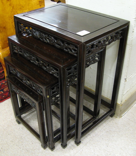 Appraisal: A SET OF CHINESE QUARTETTO TABLES the set comprising four