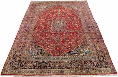 Appraisal: A Kashan Room Size Persian Carpet Apprx '- x '-