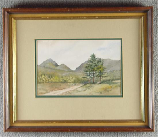 Appraisal: Attributed to Harriet Freeman American - Circa Watercolor Three pines