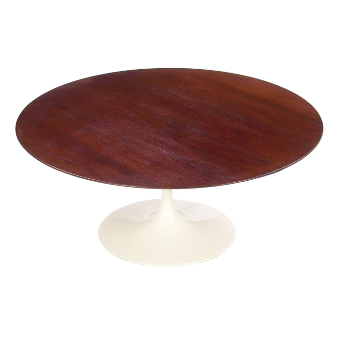 Appraisal: Eero Saarinen Pedestal coffee table by Knoll round walnut top