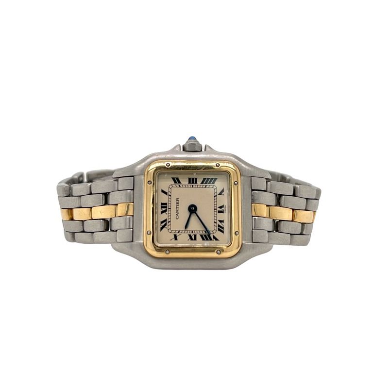 Appraisal: Cartier K Yellow Gold Stainless Steel Quartz Cartier K Yellow