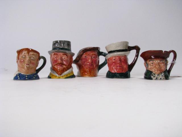 Appraisal: Five Royal Doulton Lancaster Small Toby Mugs including Old Charles