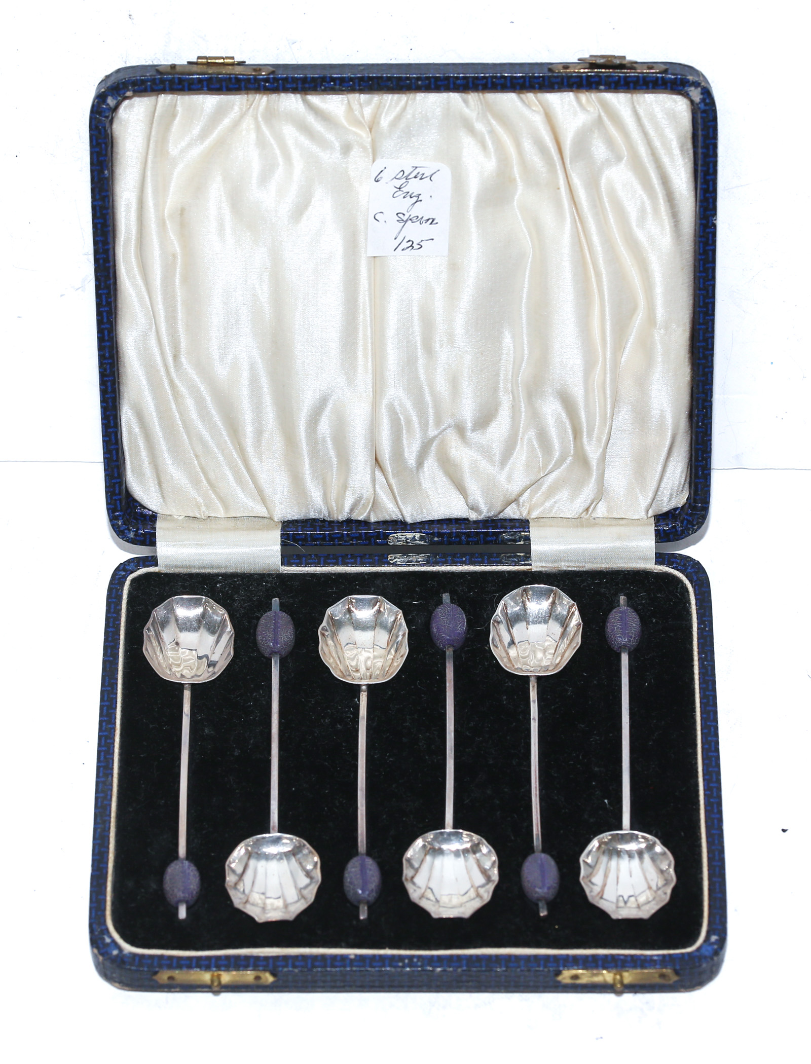 Appraisal: SIX GEORGE V SILVER DEMITASSE SPOONS Marson Jones Birmingham coffee