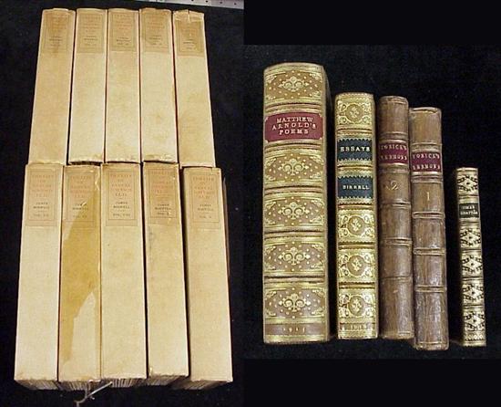 Appraisal: BOOKS Leather bindings including Burns Works of four volumes London