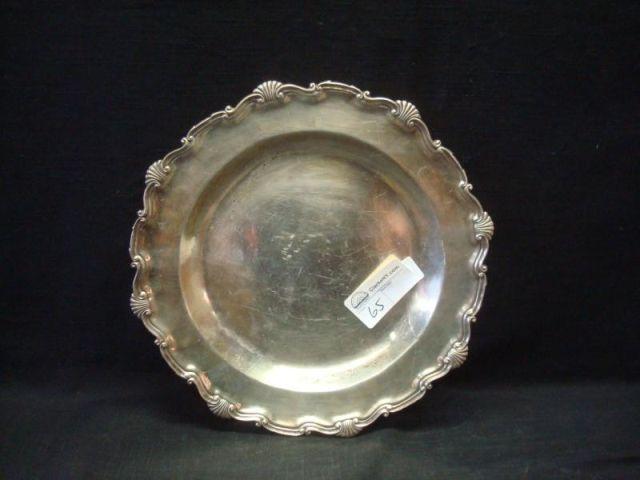 Appraisal: Sterling Tray From an East th Street NYC estate Dimensions