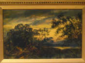 Appraisal: Oil on board titled 'Landscape with trees' x