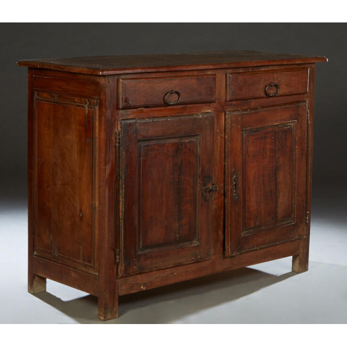 Appraisal: French Provincial Carved Walnut Sideboard th c the rounded edge