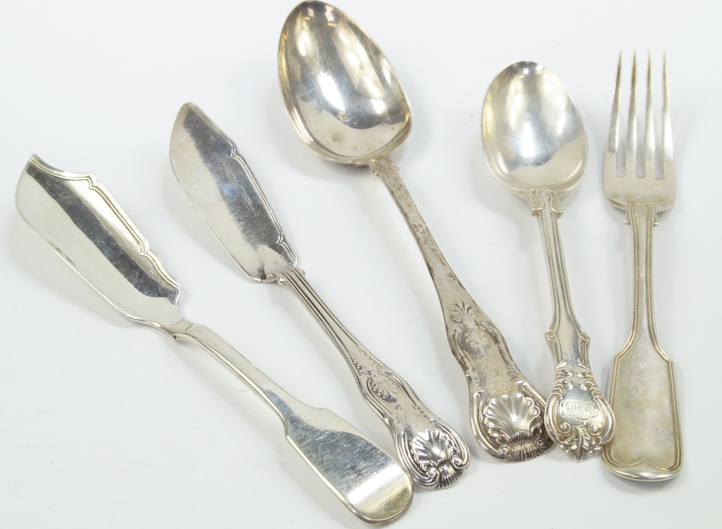 Appraisal: Silver flatware including a Kings pattern tablespoon Mackay Chisholm Edinburgh