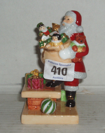 Appraisal: Holiday Traditions Miniature Figure Rooftop Santa HN Boxed With Certificate